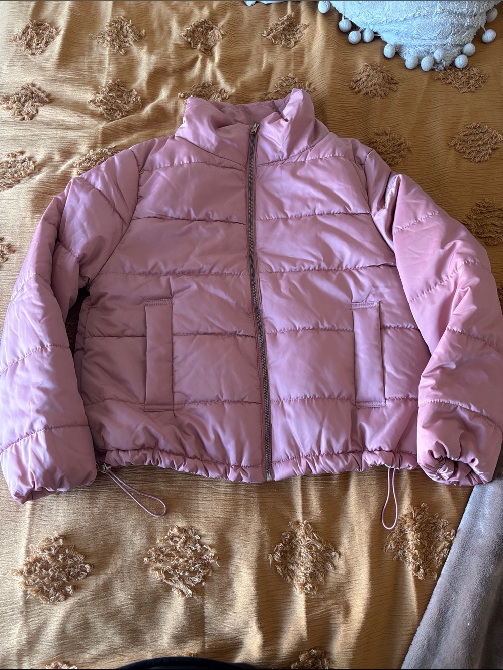 Forever 21 Pink Quilted Puffer Jacket